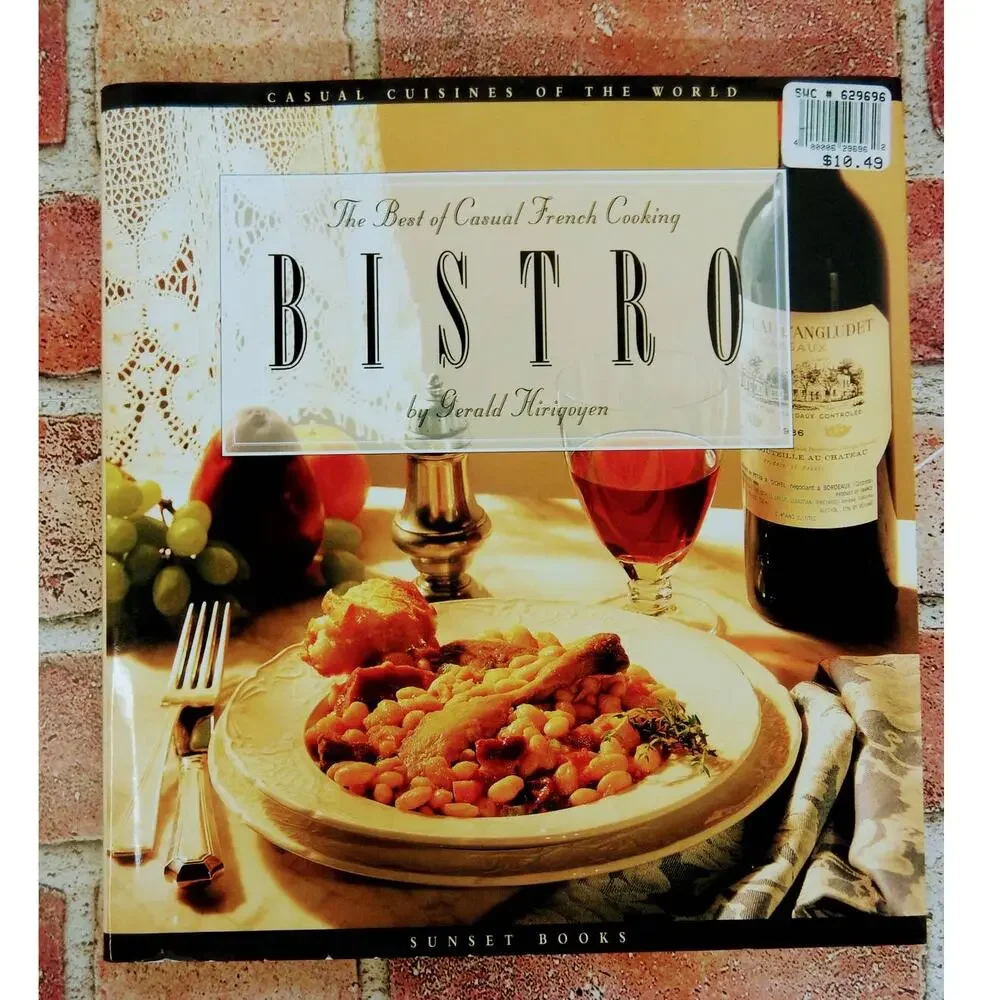 BISTRO Best of Casual French Cooking by Gerald‎ Hirigoyen Vtg 1995 HCDJ Cookbook